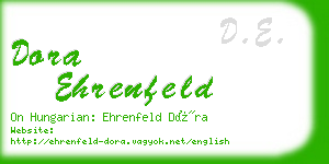 dora ehrenfeld business card